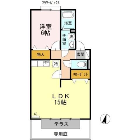 エスポワールメゾン　B棟の間取り