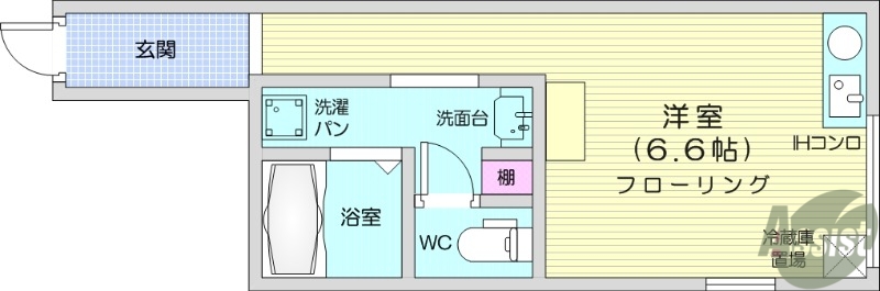 仙台市宮城野区福住町のアパートの間取り