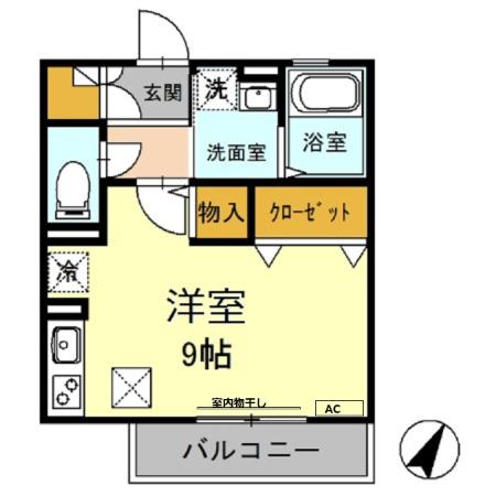 羽村市栄町のアパートの間取り