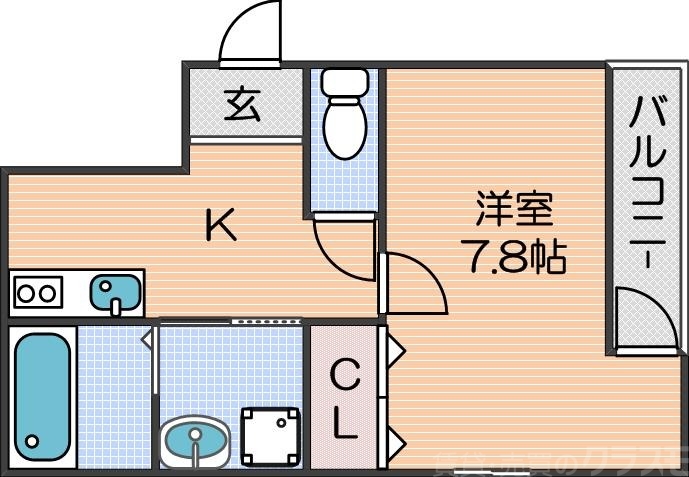 大阪市住吉区遠里小野のアパートの間取り