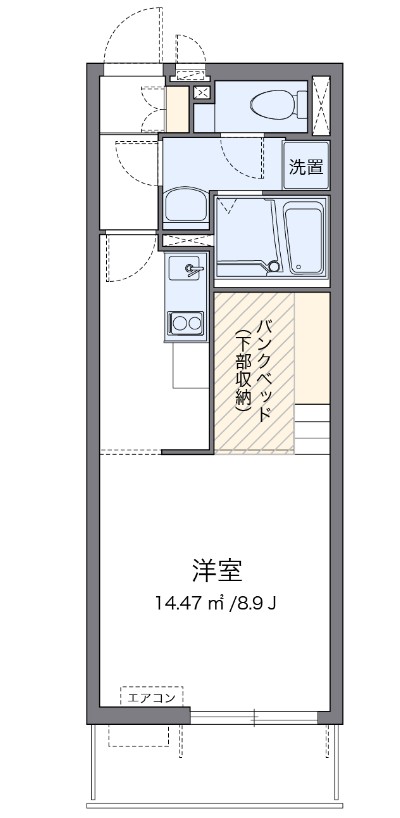 神奈川県横浜市磯子区汐見台２（アパート）の賃貸物件の間取り