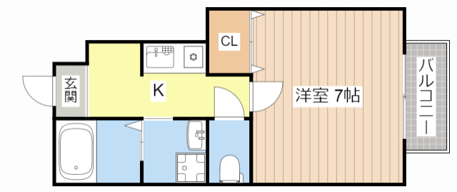 湖南市岩根中央のアパートの間取り