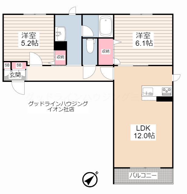 シャーメゾン　サラの間取り