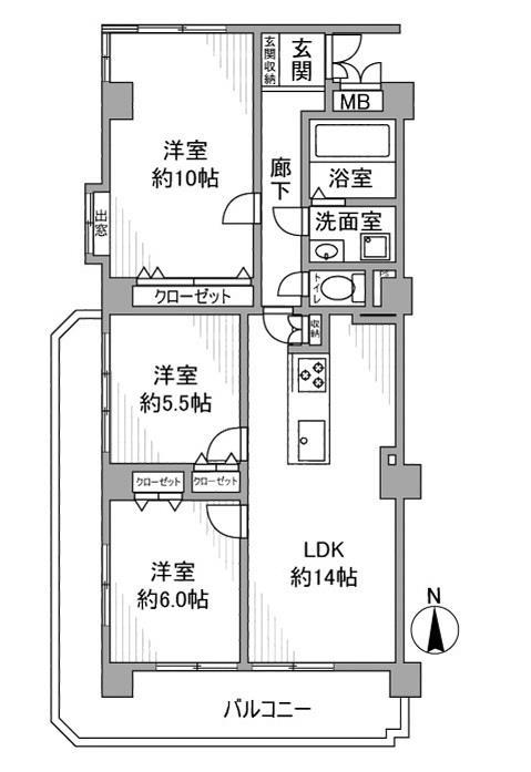 コーポ浄心の間取り