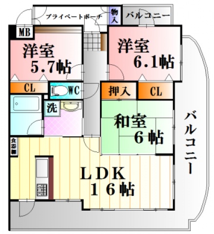 アーバンライフ黒川の間取り