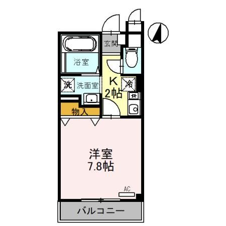 泉佐野市高松北のマンションの間取り