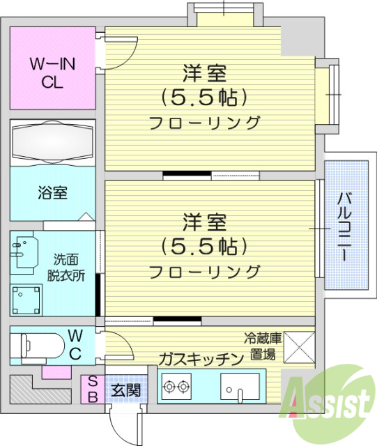 プランドール高松の間取り