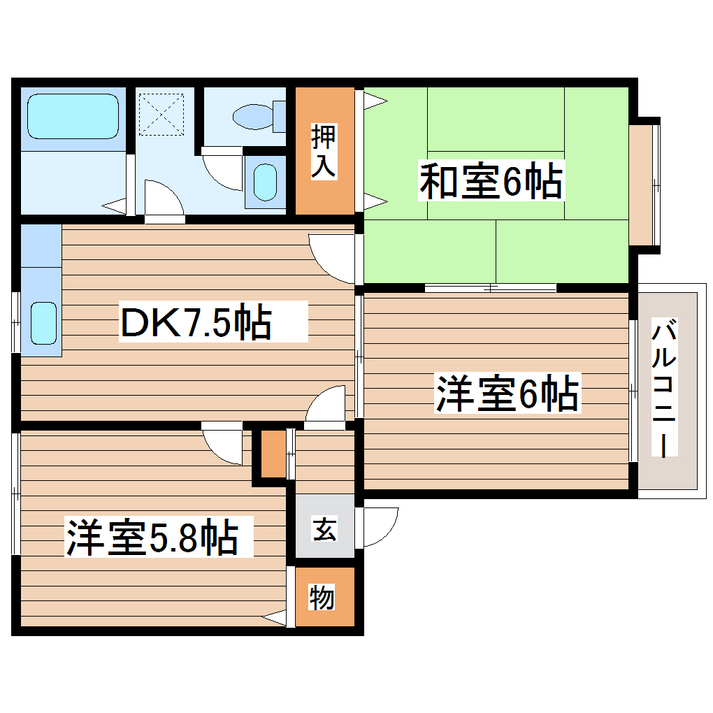 オールージュコートの間取り