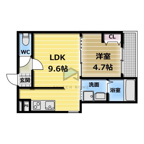 フジパレス弥刀V番館の間取り