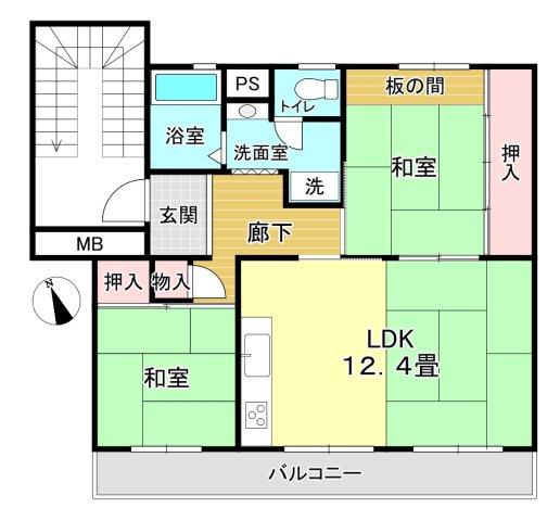 小室ハイランドC-17-207C街区17号棟2の間取り