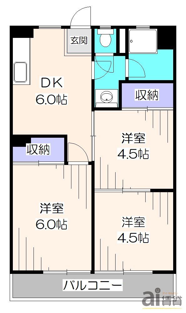 パティオ仲町の間取り