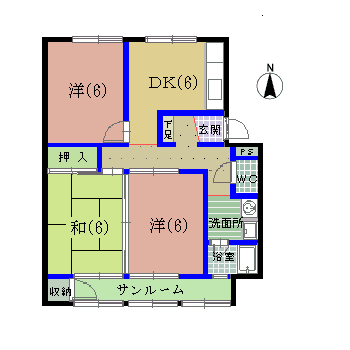 サニーコーポラスの間取り