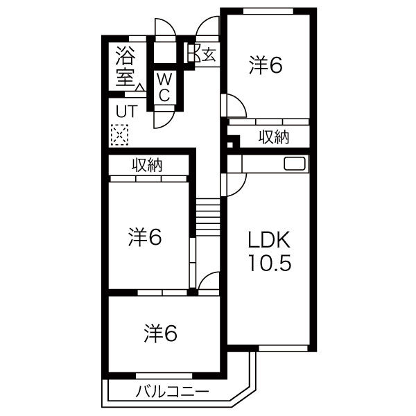 シャトーロイヤル南山の間取り