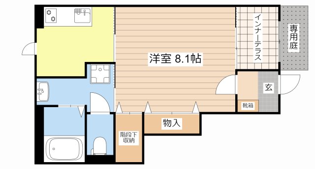 仮称）東沖野アパート新築工事の間取り