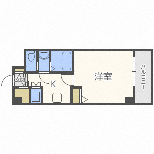 札幌市中央区南六条西のマンションの間取り