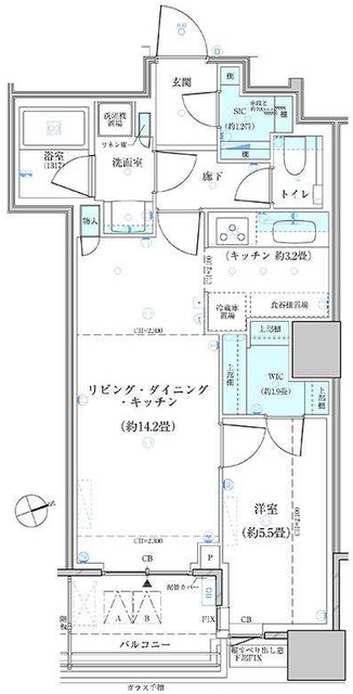 パークタワー勝どきサウスの間取り