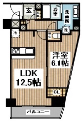 渋谷区本町のマンションの間取り