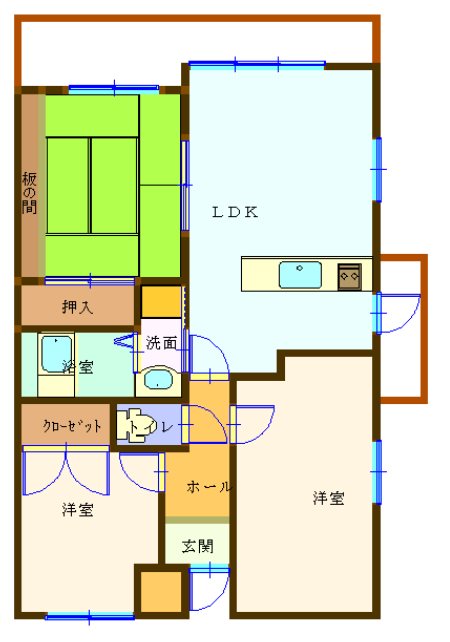 ハイツ以和貴の間取り