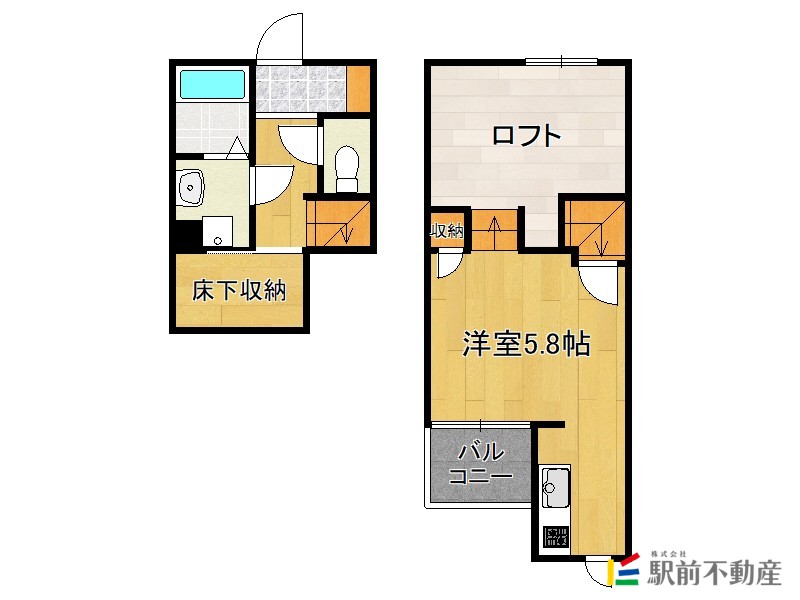 鳥栖市大正町のアパートの間取り