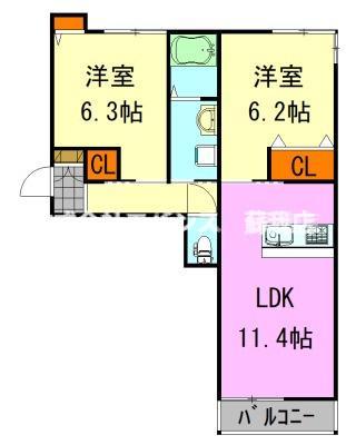 【グレンディールAの間取り】