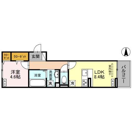 Ｄ-ＲＯＯＭ昭和町の間取り