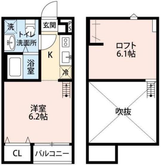 座間市入谷東のアパートの間取り