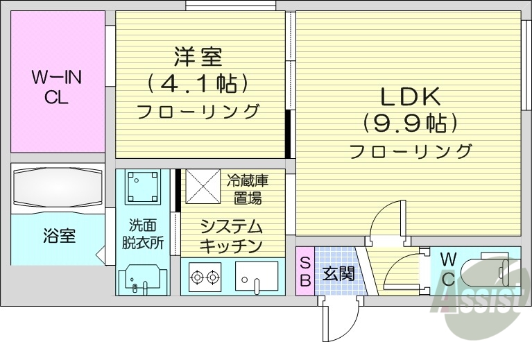 仮）北16東1MSの間取り