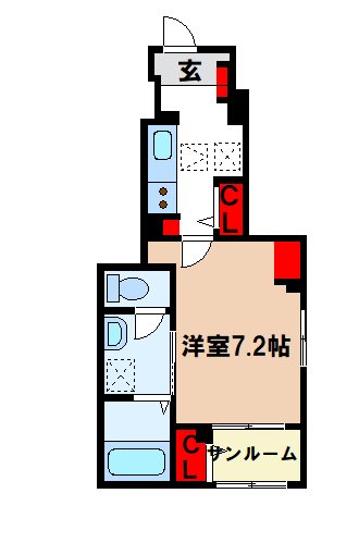 筑紫野市光が丘のアパートの間取り