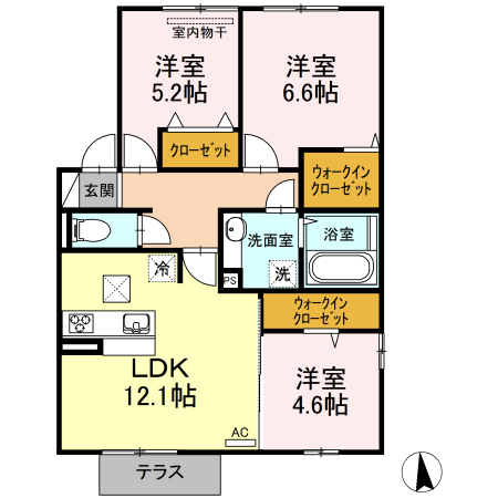 ロワジール春日の間取り