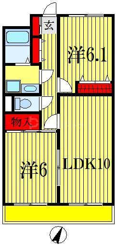 船橋市芝山のマンションの間取り