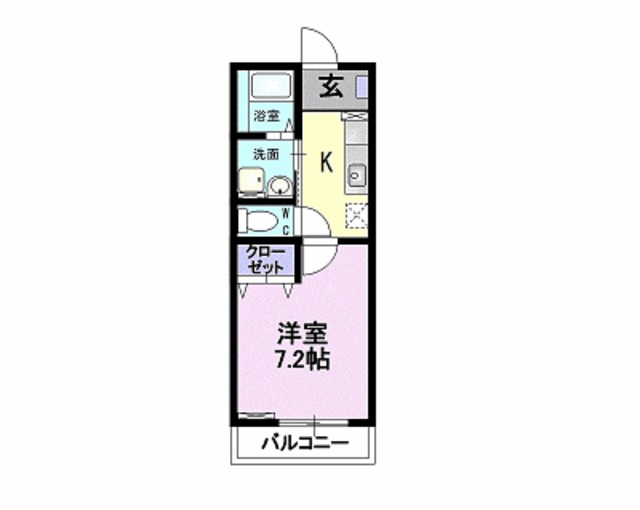 京都市西京区松尾上ノ山町のアパートの間取り