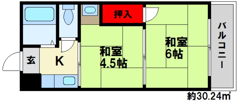 秋吉第２ビルの間取り