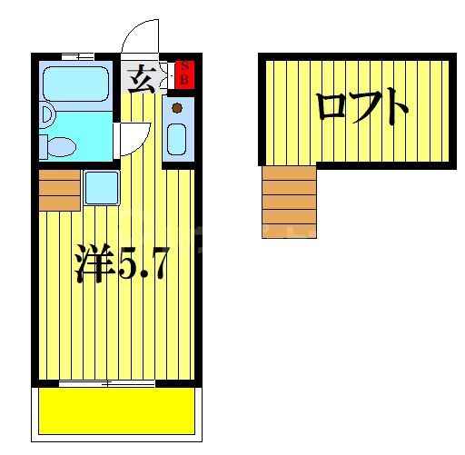 松戸市栄町のアパートの間取り