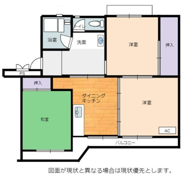 ビレッジハウス稲枝１号棟の間取り