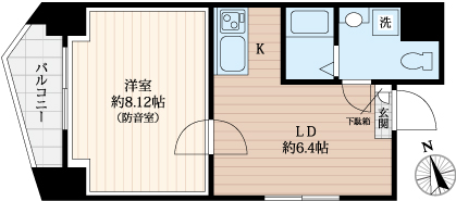 「防音マンション」Az Music 新宿御苑の間取り