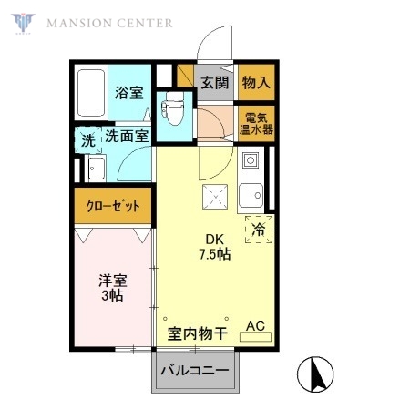 新潟市東区新松崎のアパートの間取り