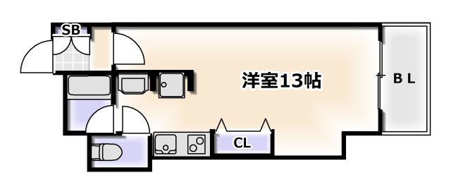 大阪市西成区南津守のマンションの間取り