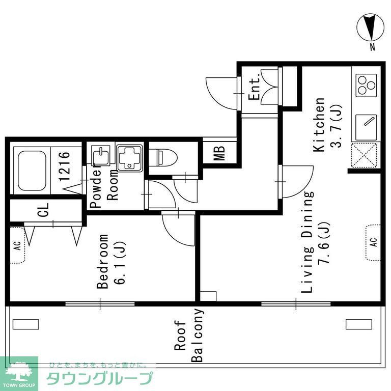 文京区小日向のマンションの間取り