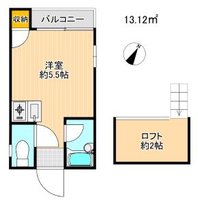 カーサヒルズ愛宕の間取り