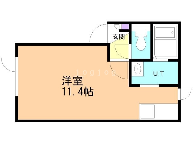 札幌市南区川沿七条のアパートの間取り