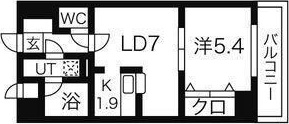 【札幌市中央区南三条西のマンションの間取り】