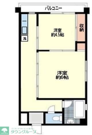 川崎市中原区井田中ノ町のマンションの間取り