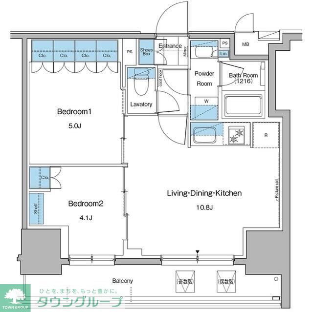 ルフォンプログレ秋葉原マークスの間取り