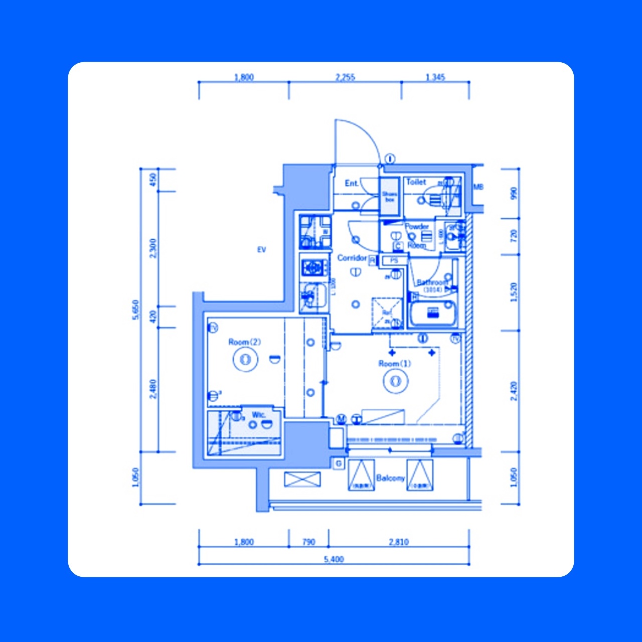 【横浜市南区白妙町のマンションの間取り】