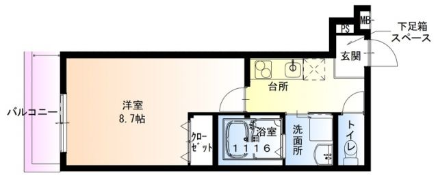 泉大津市助松町のアパートの間取り