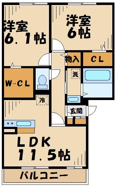 グランフォート参番館の間取り