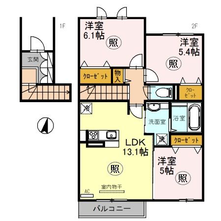 【メール ド ソレイユの間取り】