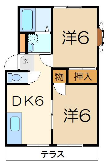 ウィンディア岩崎Bの間取り