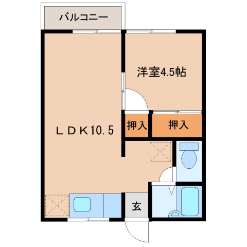 薩摩川内市勝目町のアパートの間取り