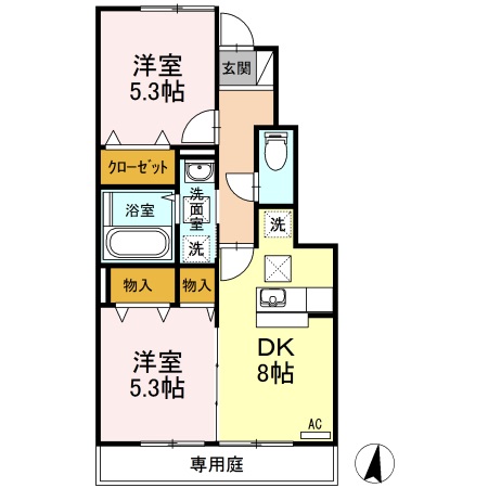 エクセレント・シュガー　A棟の間取り